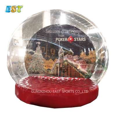 new inflatable decor pvc 4m personalized inflatable snow globe with photo insert