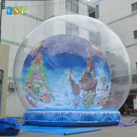 Wholesale tall human size inflatable Christmas tree photo snow globes dome for holiday used