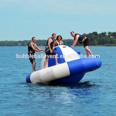 Exciting floating disco inflatable flying UFO boat water saturn