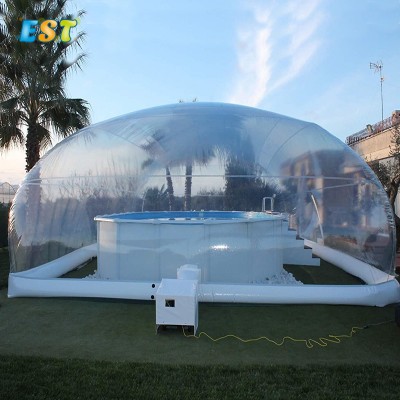 Inflatable Swimming Pool Dome Tent , PVC Inflatable Pool Cover