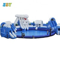 Ice & Snow World Amusement Land Inflatable Water Play Equipment Park Inflatable Pool Water Slide For Kids Adults