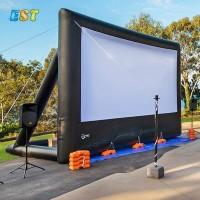 outdoor large 0.45mm PVC inflatable project screen movie screen blow up film screen for sale