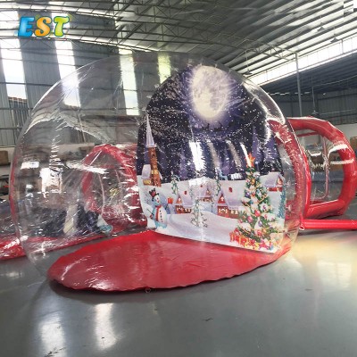 Best big fashion floating snow globe custom inflatable snow globe with channel for commercial used