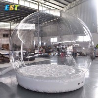 Build your own inflatable snow globe with custom photo for Christmas decoration