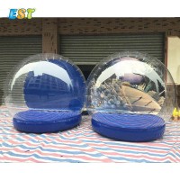 Large fashion inflatable human size snow globe with empty birthday custom photo booth backdrop